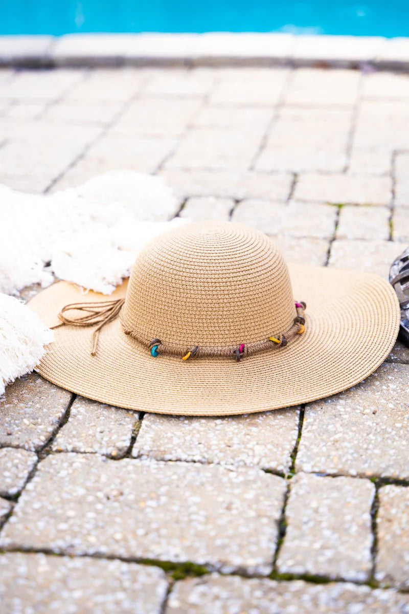 FIJI FUN FLOPPY SUN HAT, TAUPE image 0