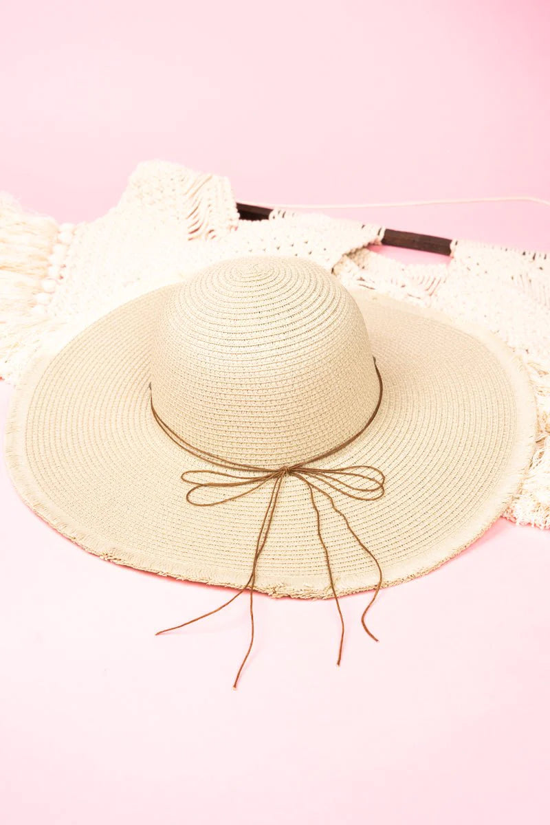 TROPICAL WATERS NATURAL FLOPPY SUN HAT image 1