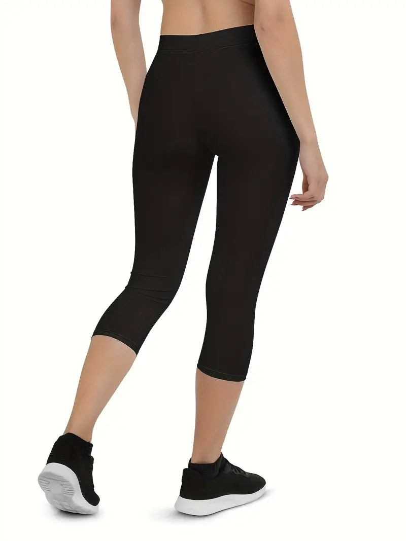 High Stretch Yoga Capri Pants, Breathable & Comfort Outwear - XXL image 1