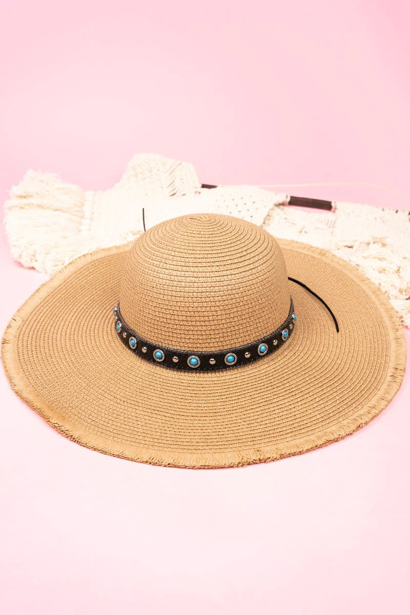 SUMMER STORY TAUPE FLOPPY SUN HAT image 0