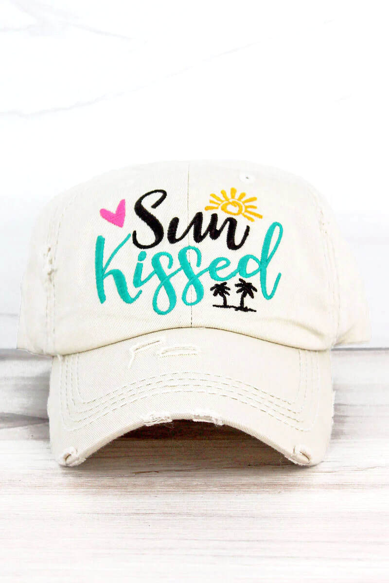 "Sun Kissed" Distressed Ball Cap image 0