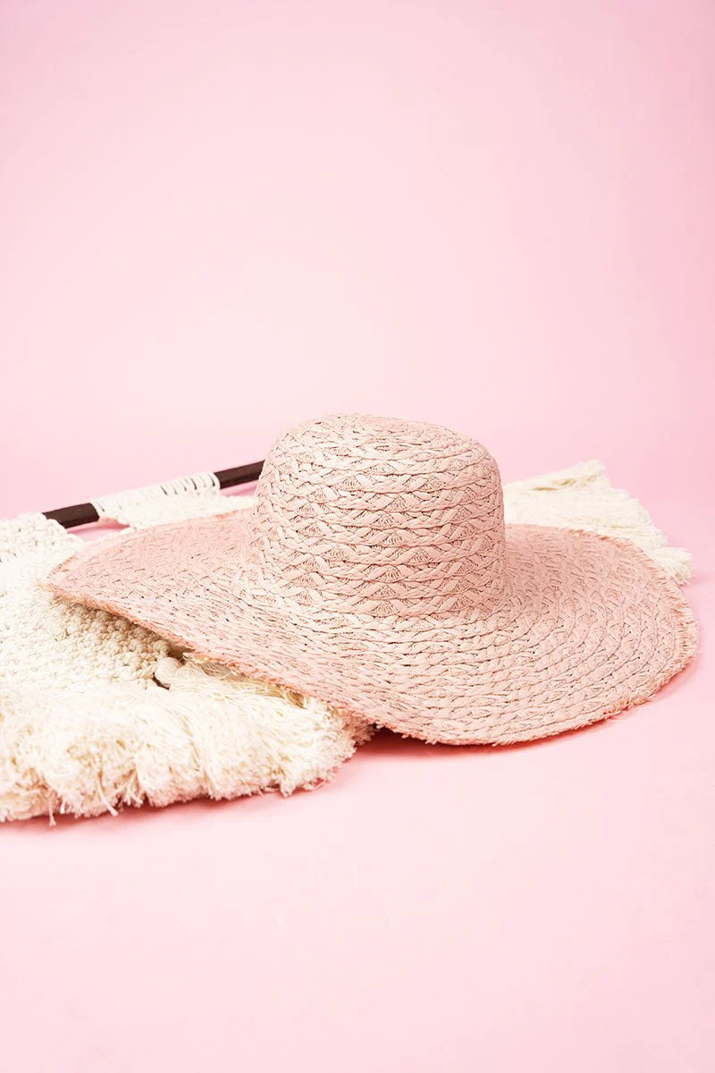 SUN-SOAKED SUMMER BLUSH STRAW HAT image 0