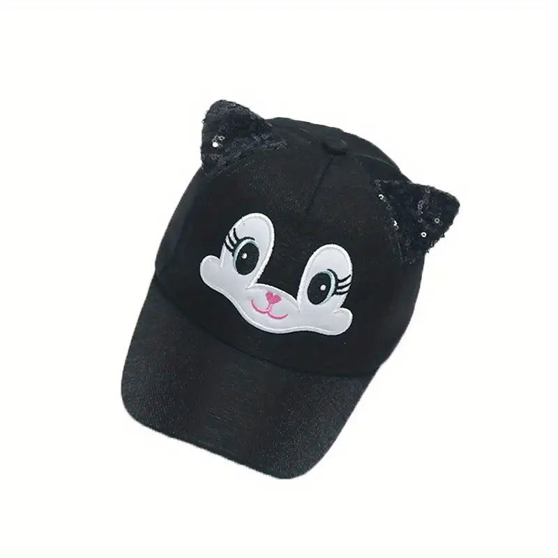 Black Sequin Cat Hat image 0