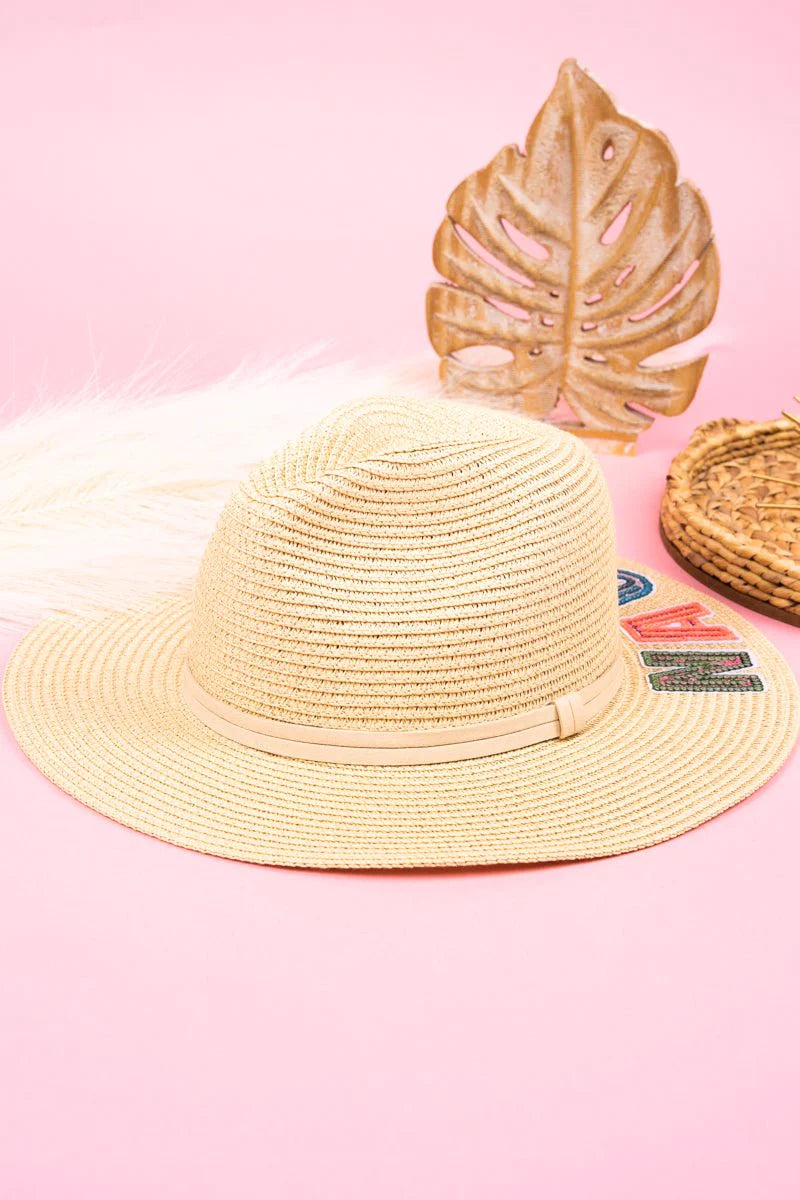 SEQUIN NAUTI BEIGE PANAMA HAT image 1