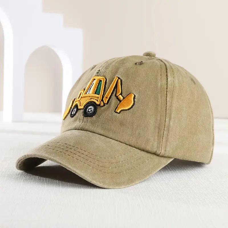 Khaki Kids Bulldozer Hat image 0