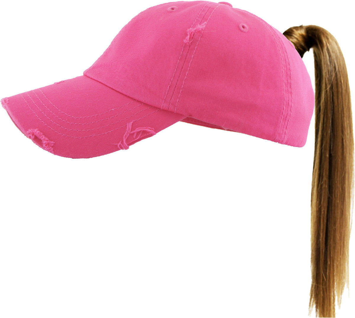 Hot Pink Ponytail Hat image 0