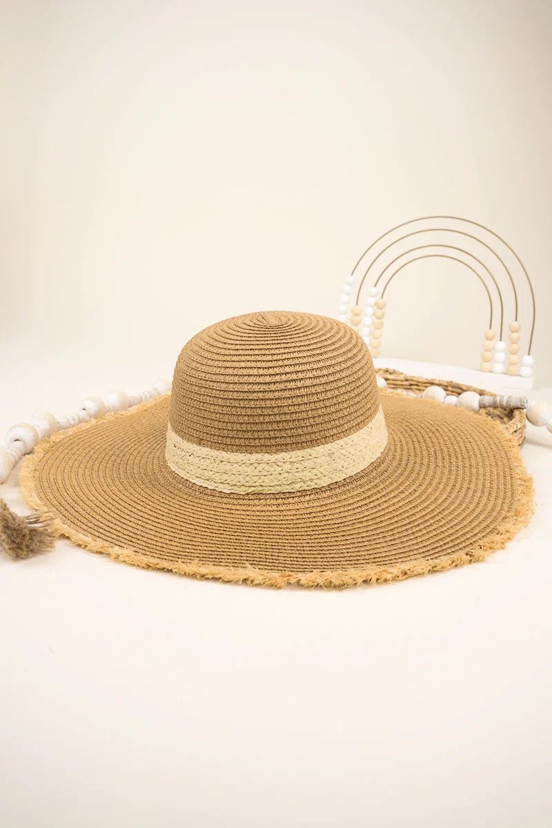 CANCUN CABANA TAUPE STRAW HAT image 0