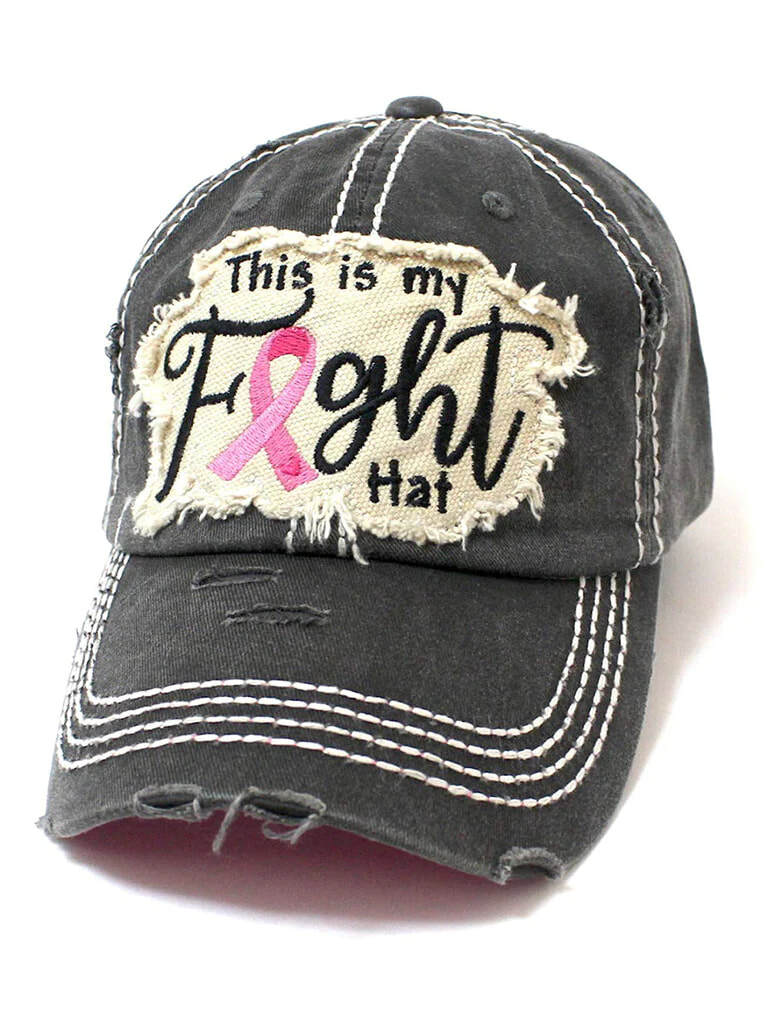"This is my Fight hat" Distressed Hat image 0