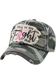 Pink Flag Camo Distressed Hat image 1