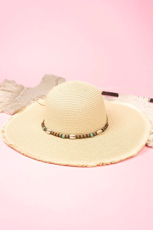 TROPICAL WATERS NATURAL FLOPPY SUN HAT image 0