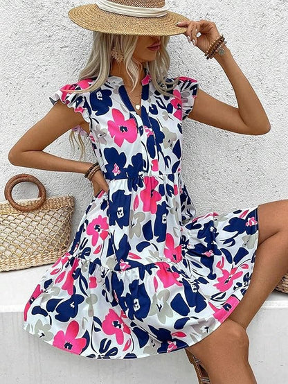 Fashion Floral Print Mini Dress image 0