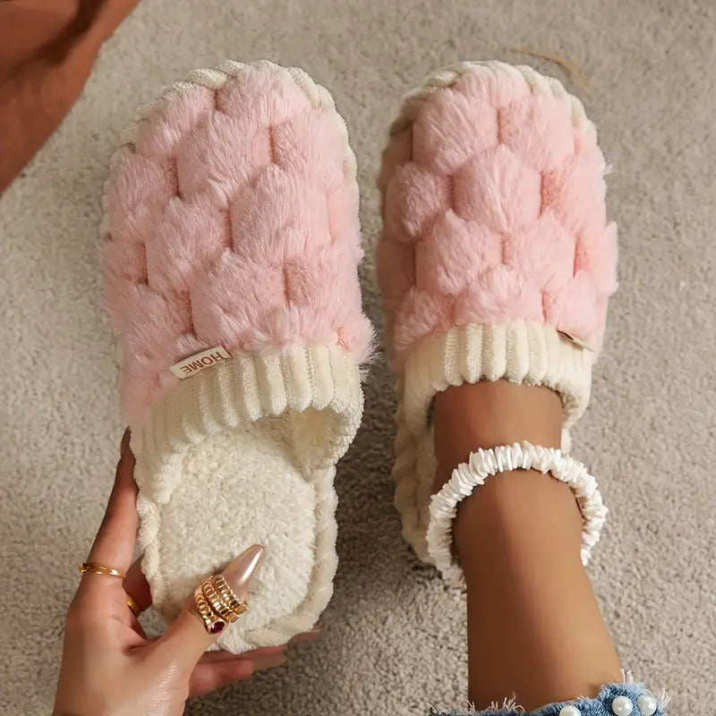 Pink Chic Women's Winter Plush Slippers image 1