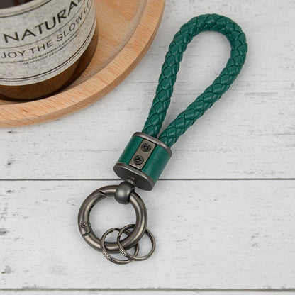 Handmade Braided Leather Keychain