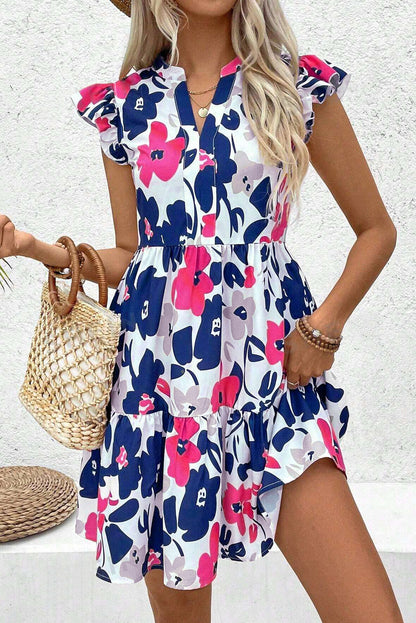 Fashion Floral Print Mini Dress image 3