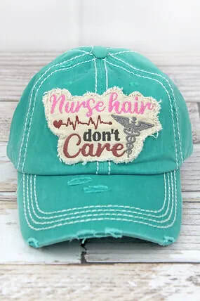 "Nurse Hair Dont Care" Distressed Hat image 0