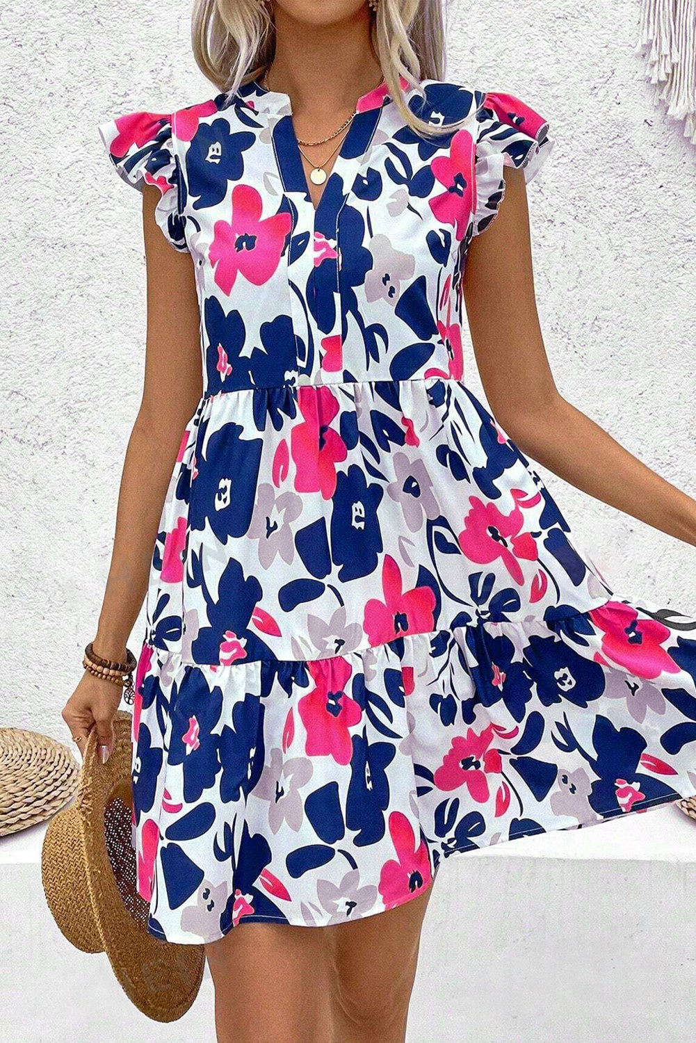 Fashion Floral Print Mini Dress image 1