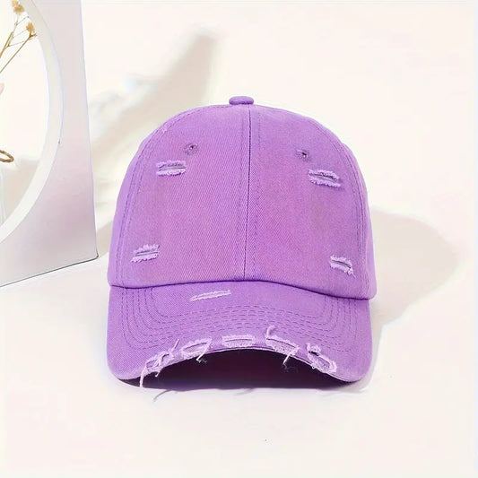Kids "Purple" Distressed Hat image 0