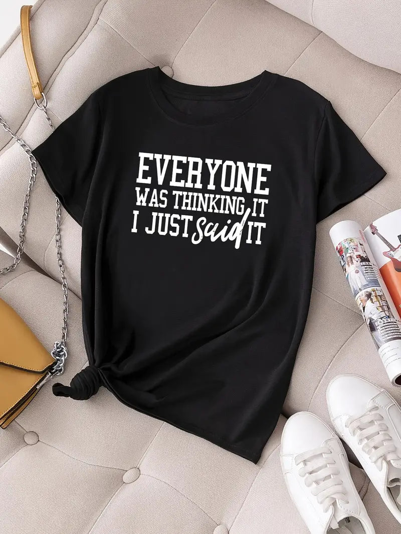 Everyone Was Thinking It Print Crew Neck T-shirt -XXL image 0