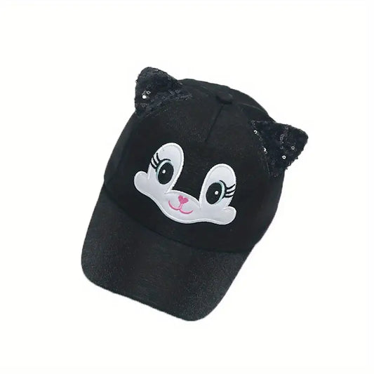 Black Sequin Cat Hat image 0