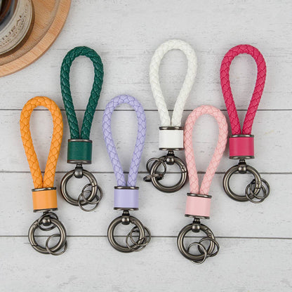 Handmade Braided Leather Keychain
