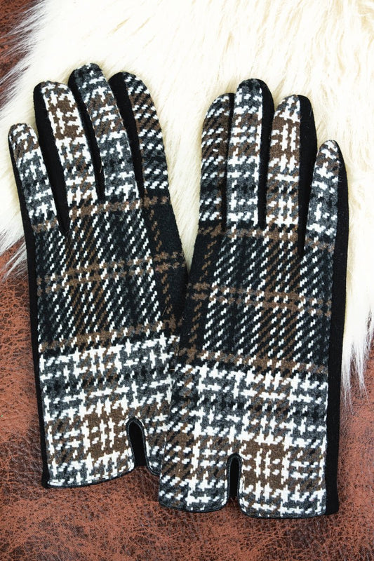 L.I.B. NEW YORK ONE PAIR ASPEN SLOPES SMART TOUCH GLOVES, BLACK