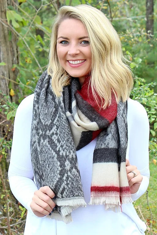 WRAPPED UP IN YOU SCARF - BLACK