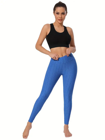 Women's High Waist Honeycomb Butt Lifting Yoga Leggings - XXL image 0