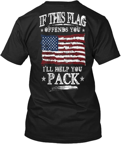 Patriotic American Flag Graphic T-Shirt image 1