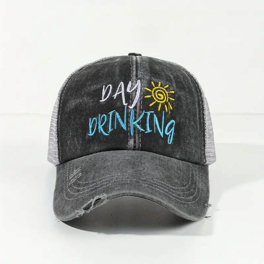 "Day Drinking" Distressed Hat image 0