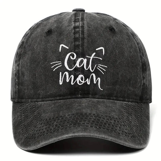 "Cat Mom" Hat - Dark Gray image 0