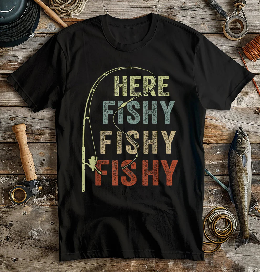 Men's Graphic T-Shirt - "Here Fishy Fishy" image 1