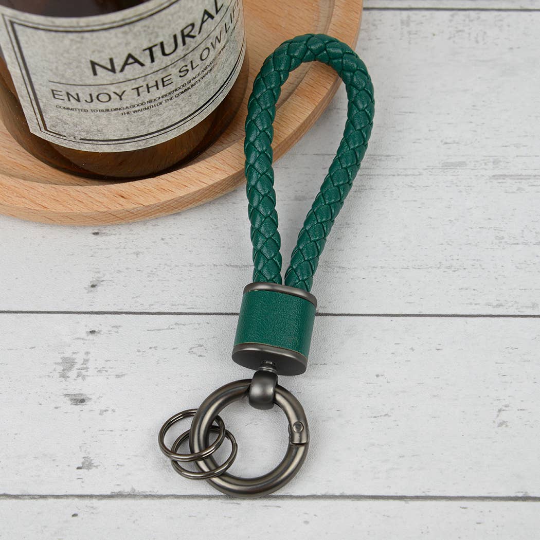 Handmade Braided Leather Keychain