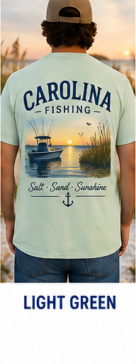 Carolina Fishing graphic tee in Light Green