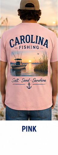 Carolina Fishing graphic tee in Pink