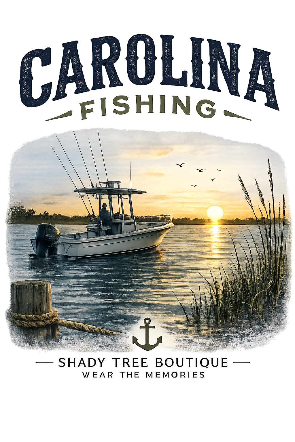 Carolina Fishing tote design