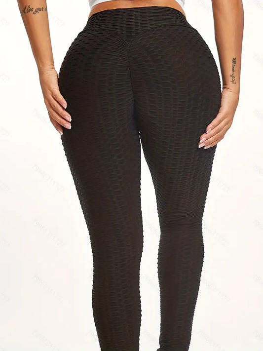 Sexy Honeycomb Yoga Fitness Leggings, Butt Lifting Sports Pants - XXL image 0