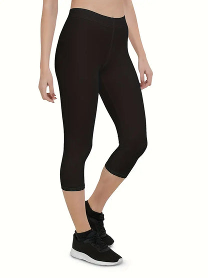 High Stretch Yoga Capri Pants, Breathable & Comfort Outwear - XXL image 0