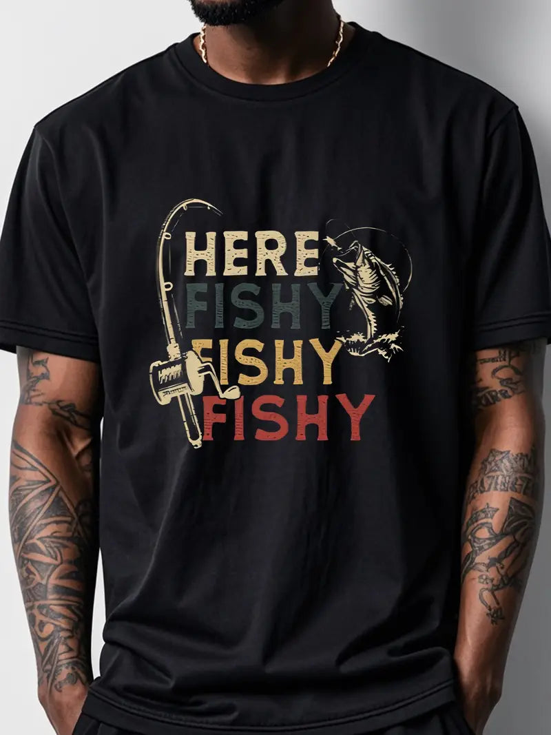 Men's Graphic T-Shirt - "Here Fishy Fishy" image 0