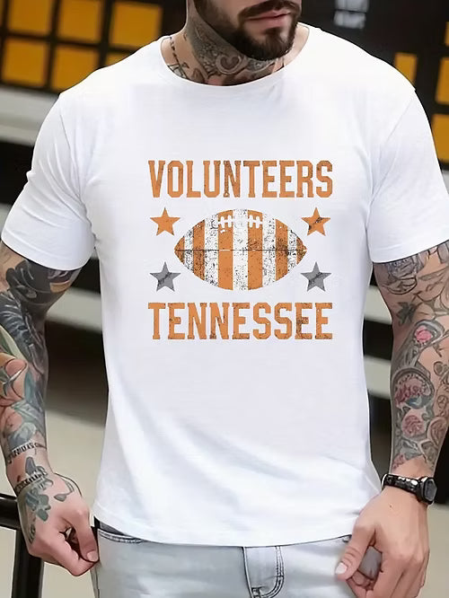 TENNESSEE VOLUNTEER Men's Casual Crew Neck Short Sleeve T-shirt image 0