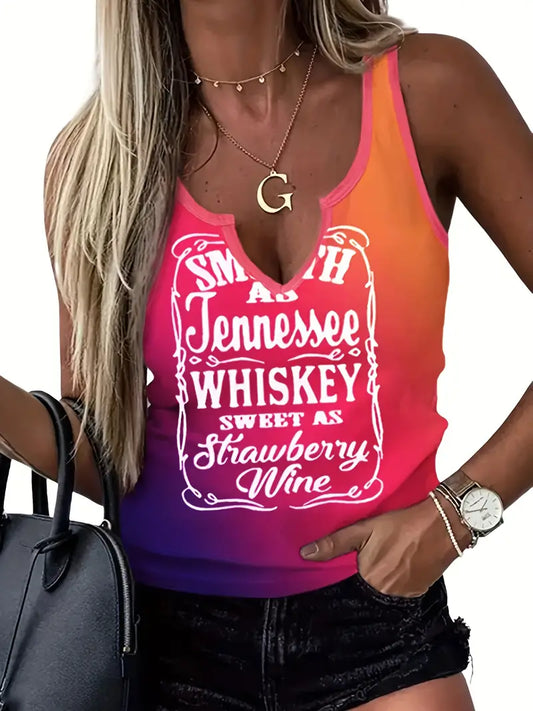 Smooth as Tennessee Whiskey Sweet as Strawberry Wine Tank image 0