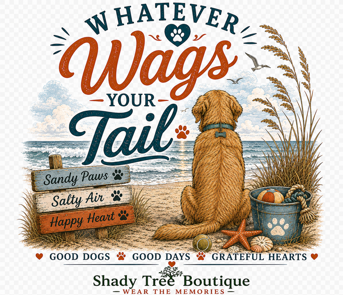 Whatever Wags Your Tail tote design